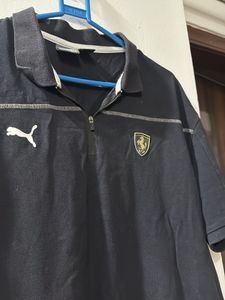 Puma Ferrari Zip Polo T-Shirt