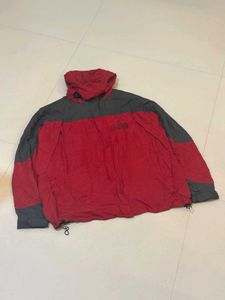 Red & Grey Hooded Jacket