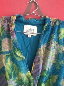 label Ritu Kumar floral Print halter gown/dress