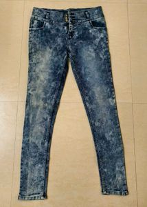 Acid Wash High Waisted Jeans 📍Free Delivery