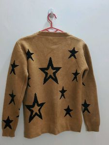 Cozy Star Print Knit Sweater
