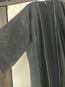 Elegant Black Open Abaya Kimono