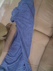 Blue Textured bathrobe unisex freezise