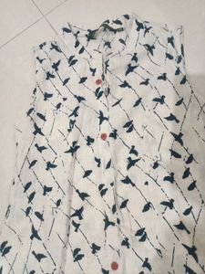 Printed Straight Kurta With Bottom Closure