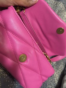 Pink Quilted Shoulder Bag