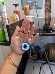 Evil Eye Keychain Blue White