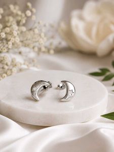 combo of Elegant Lotus nd half moon Stud Earrings