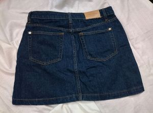High Waisted Denim Mini Skirt