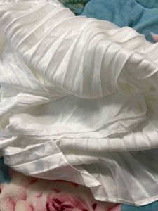 Elegant White One-Shoulder Pleated Dress