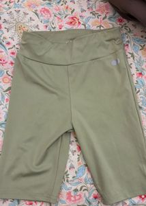Women's Light Green Biker Shorts