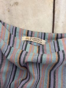 Striped Tie-Back Crop Top