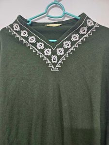 Boho Chic Green Poncho