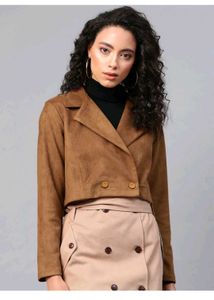 brown short blazer