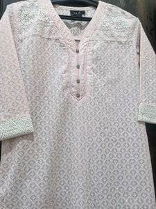 Pink Embroidered Kurta