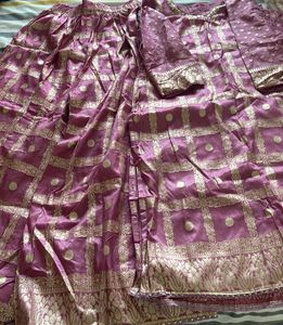 Stunning Purple Silk Lehenga Choli