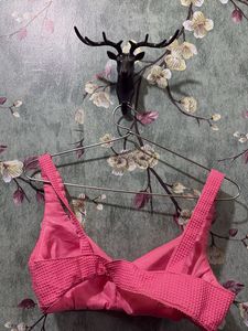 Vibrant Pink Textured Blouse