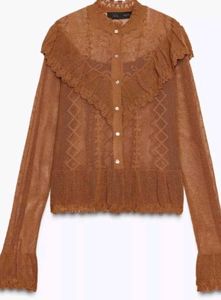 Brown Button-Up Knit Cardigan