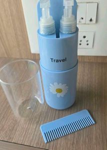 Travel Toiletry Kit with Dispenser Bottles & Cup