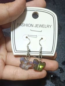 Cute Butterfly Crystal Earrings
