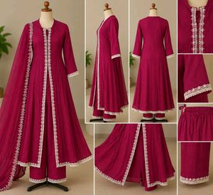 Elegant Red Kurta Set with Dupatta