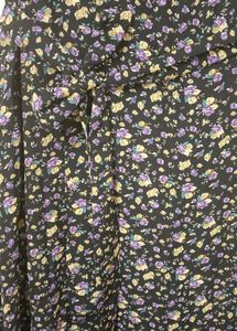 Floral Print Midi Dress w/ Lace Collar