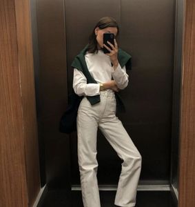 Mango Cream mom jeans