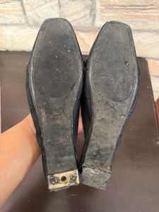 Quilted Mules with Gold Horsebit Detail