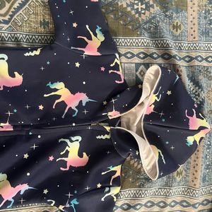 Unicorn Print Bomber Jacket