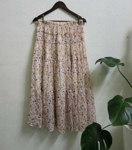 Boho Floral Tiered Maxi Skirt
