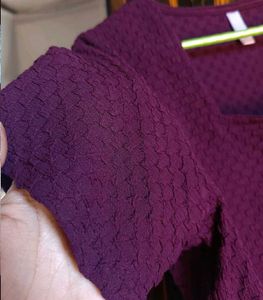Burgundy Square Neck Crop Top