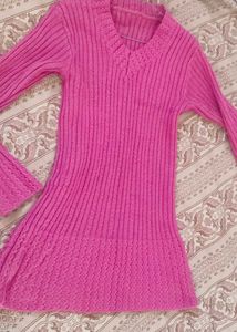 V-Neck Cable Knit Sweater