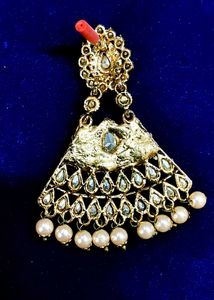 Exquisite Red &amp; Gold Dangle Earrings