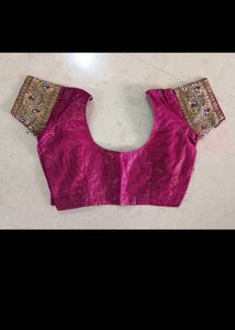 Stunning Magenta Embroidered Saree