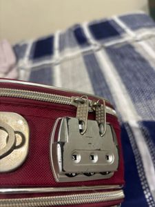 Platinum Red Travel Vanity Case