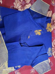 Chanderi Saree Paired With 36 Size Blouse