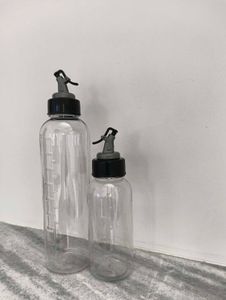 Set of 2 Clear oil Bottles