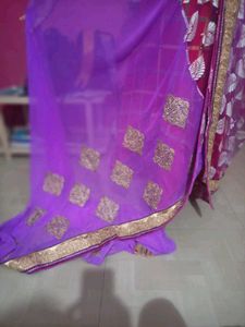 flawless lavender saree