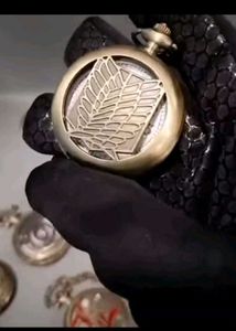 Vintage Engraved Pocket Quartz Watch with Gift Box