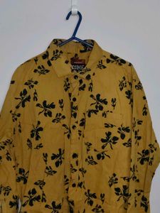 Yellow Floral Print Shirt