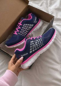 Reebok Blue &amp; Pink Athletic Shoes