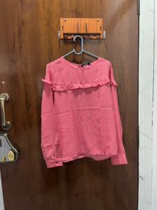 Harpa Red Gingham Ruffle Top