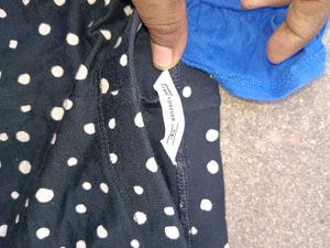 Cute Blue Lemon Print Top &amp; Polka Dot Pants Set