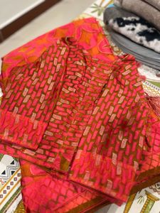 Brasso Saree.. With Boat Nack Blouse. Only Worn On