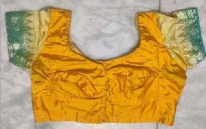 Yellow Colour Banarasi Silk Blouse