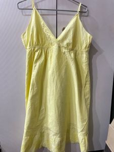 Yellow Sundress with Eyelet Hem