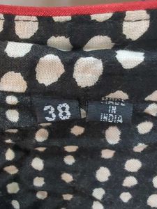 Elegant Black &amp; White Polka Dot Gown