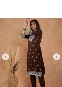 Formal Brown Kaurti With Pant