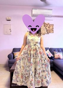 Flowy Floral Tiered Maxi Dress