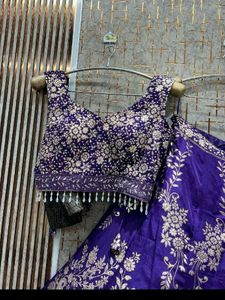 Royal Purple Embroidered Lehenga Choli