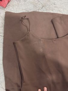 Brown Spaghetti Strap Maxi Dress
